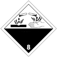 Symbole classe de danger 8